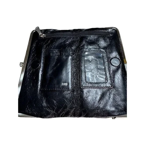 Vintage Hobo Leather Clutch Wallet With Plaid Design & Floral Lining- LT3230 - Picture 4 of 9